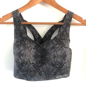 Victoria’s Secret Sport Angel Max 32DD Sports Bra Black/Gray/Tan Floral